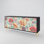 FUNGUS FANTASY 3-Door Sideboard in Black Finish