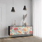 FUNGUS FANTASY 3-Door Sideboard in Black Finish