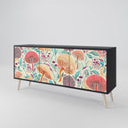 FUNGUS FANTASY 3-Door Sideboard in Black Finish