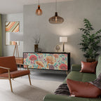 FUNGUS FANTASY 3-Door Sideboard in Black Finish