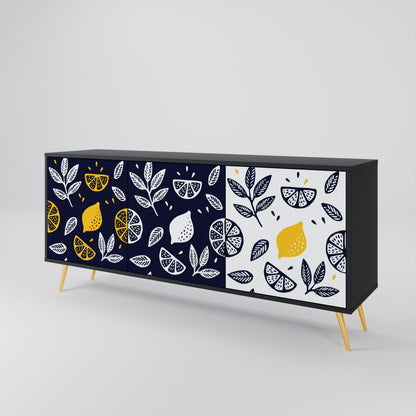 CITRUS BLACK AND WHITE Aparador de 3 Portas
