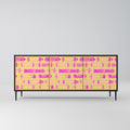 SKATEBOARD ARTISTRY 3-Door Sideboard in Black Finish