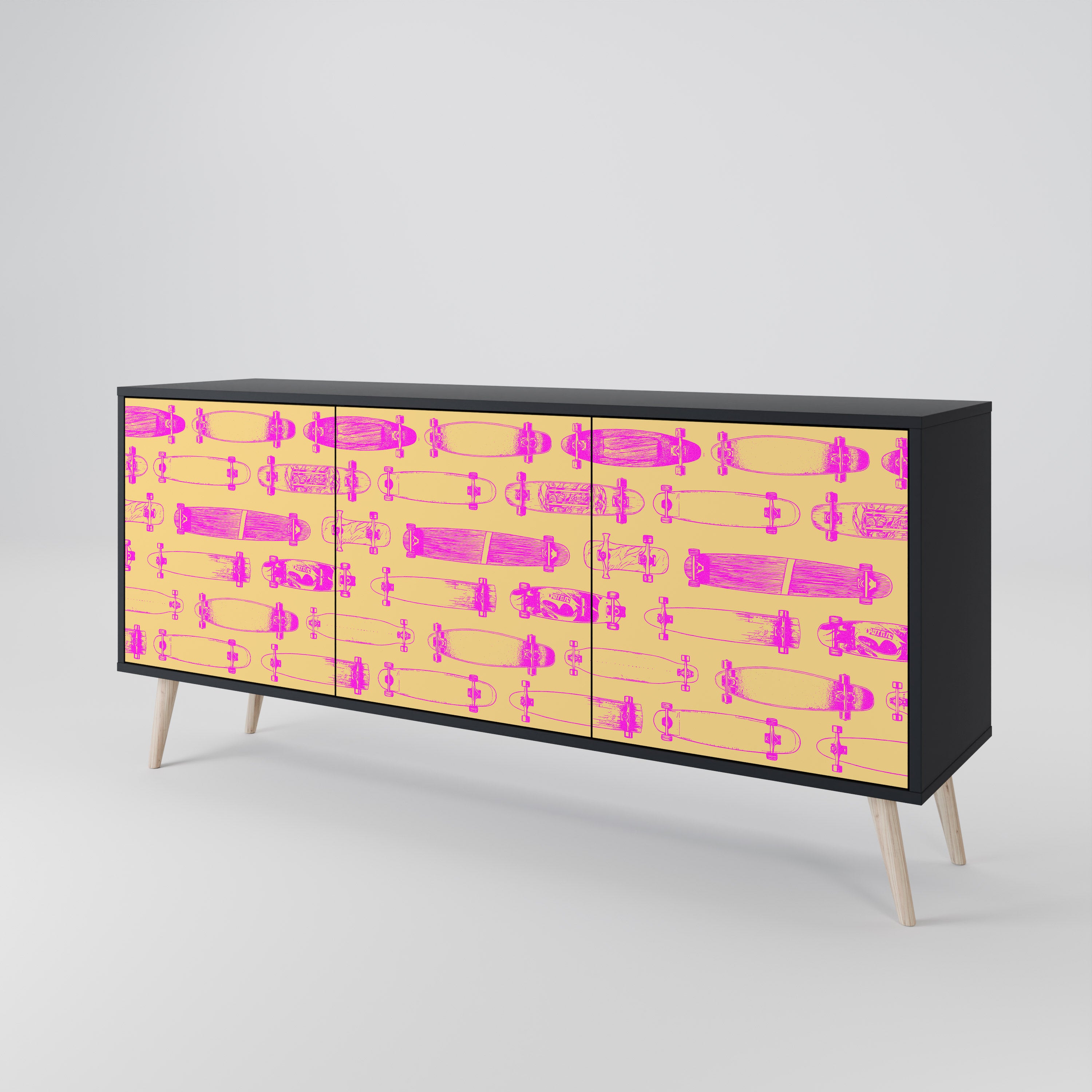 SKATEBOARD ARTISTRY 3-Door Sideboard