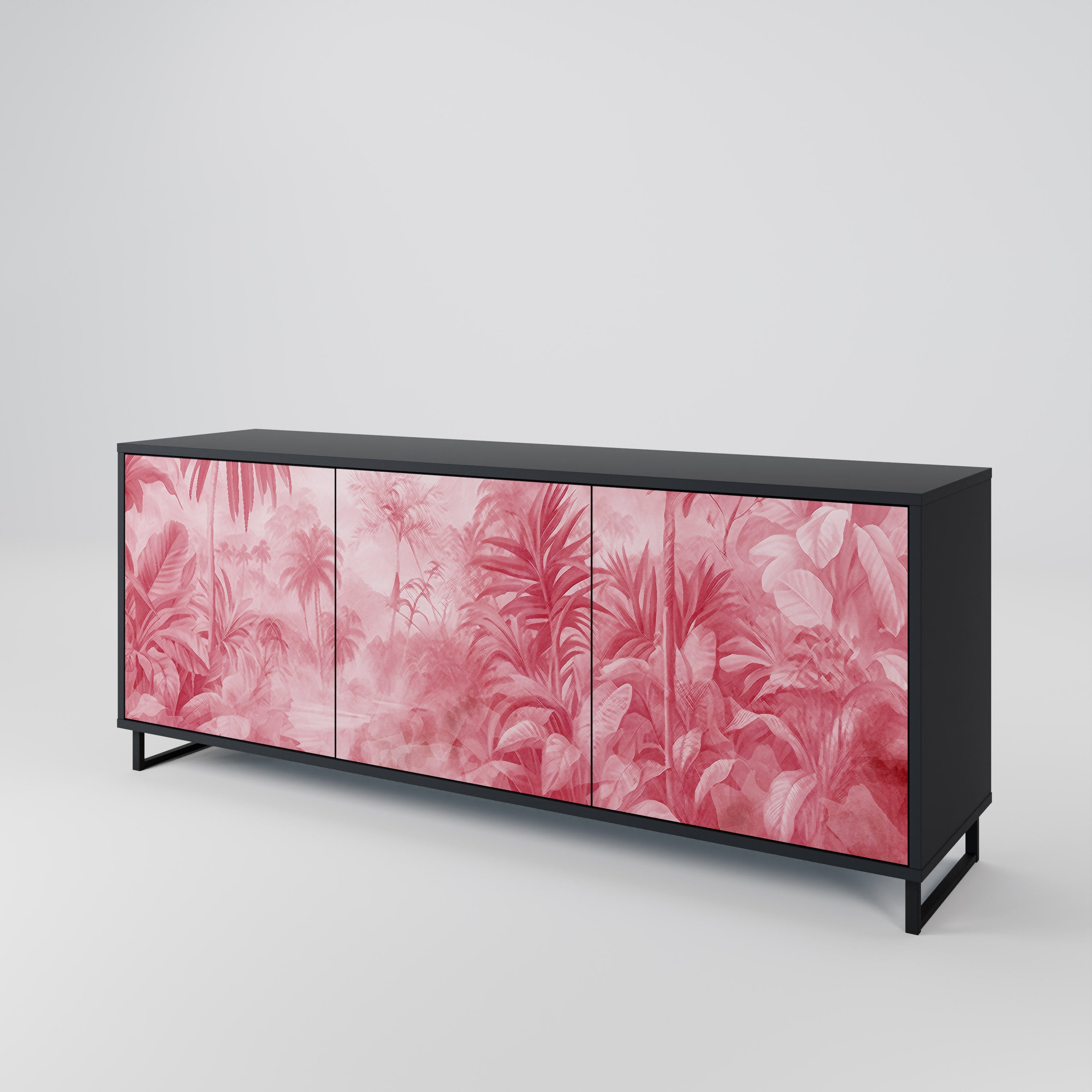 SWEET TROPICS 3-Door Sideboard in Black Finish
