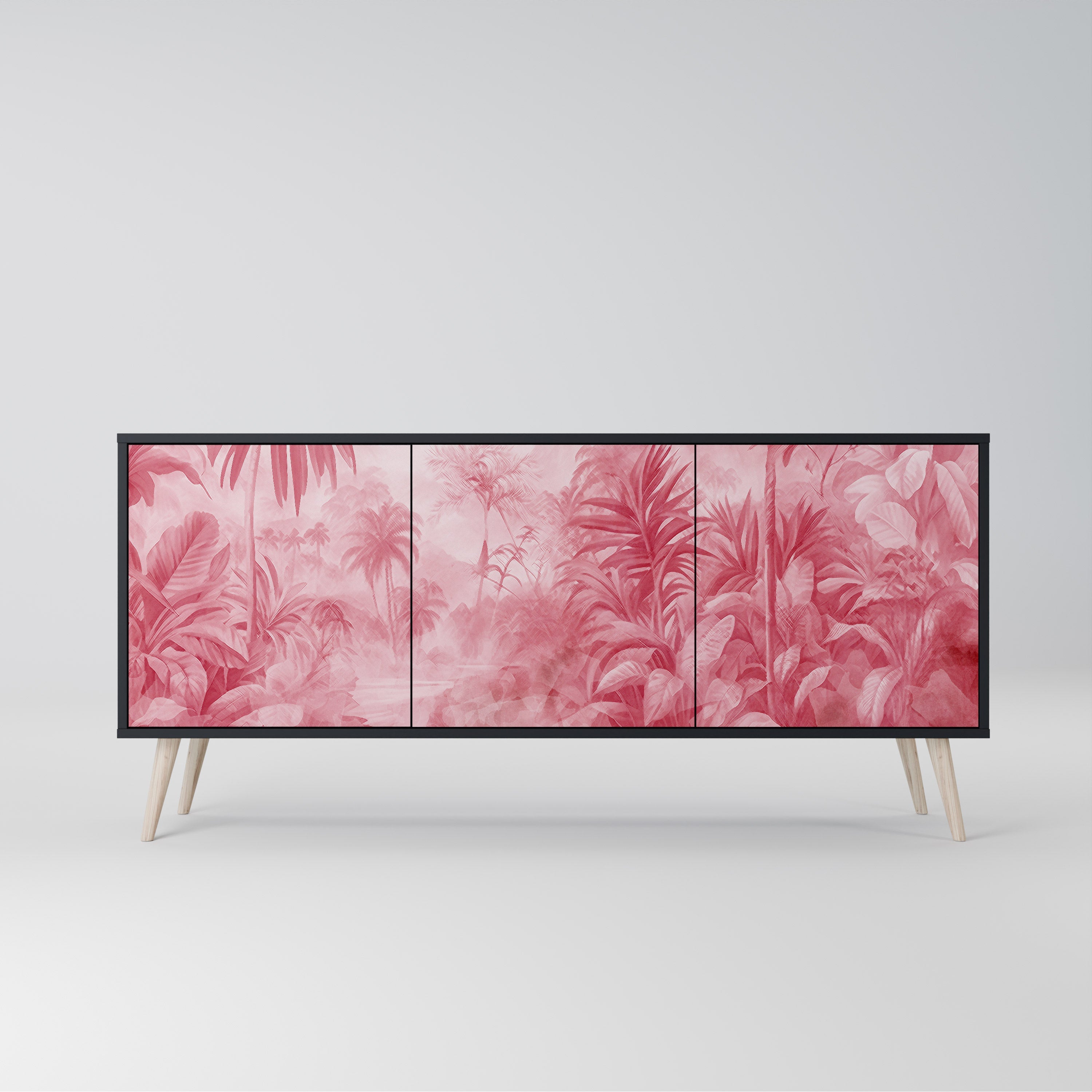 SWEET TROPICS 3-Door Sideboard in Black Finish