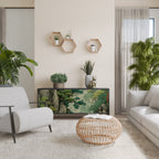 VERDURE ABYSS 3-Door Sideboard in Black Finish