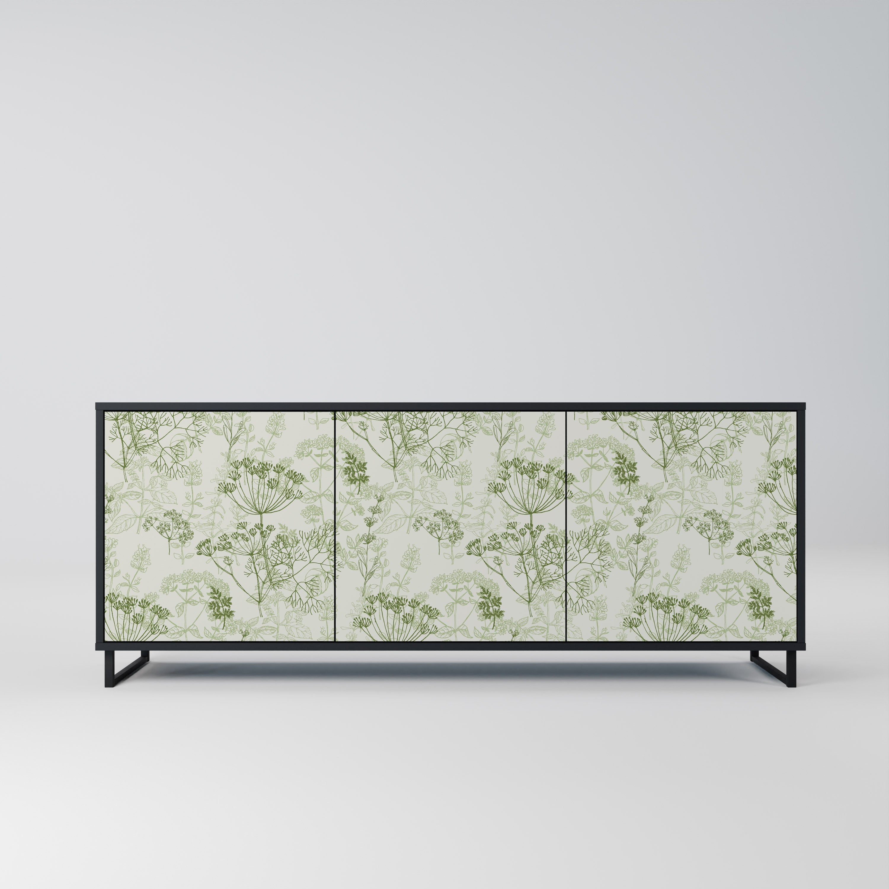 FENNEL BALDACHIN 3-Door Sideboard in Black Finish