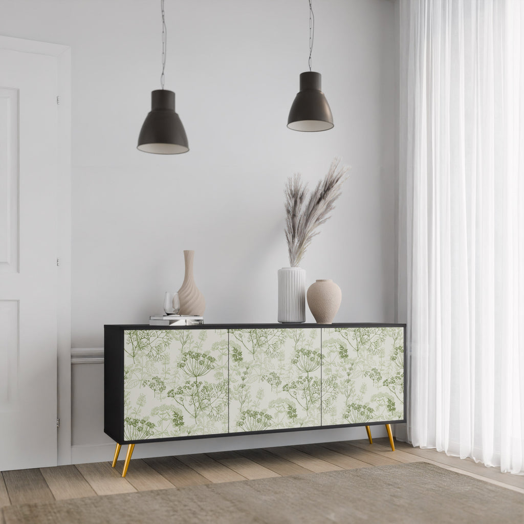 FENNEL BALDACHIN 3-Door Sideboard in Black Finish