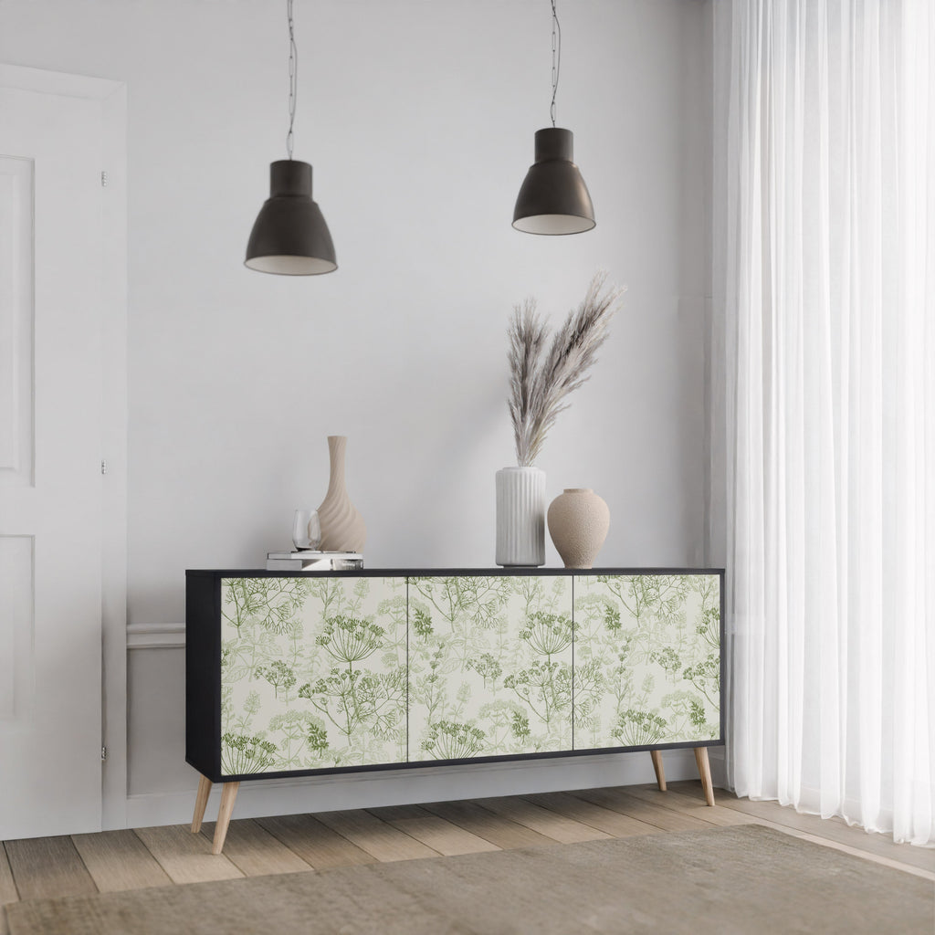 FENNEL BALDACHIN 3-Door Sideboard in Black Finish