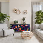 FESTIVE PLEASURES 3-Door Sideboard in Black Finish