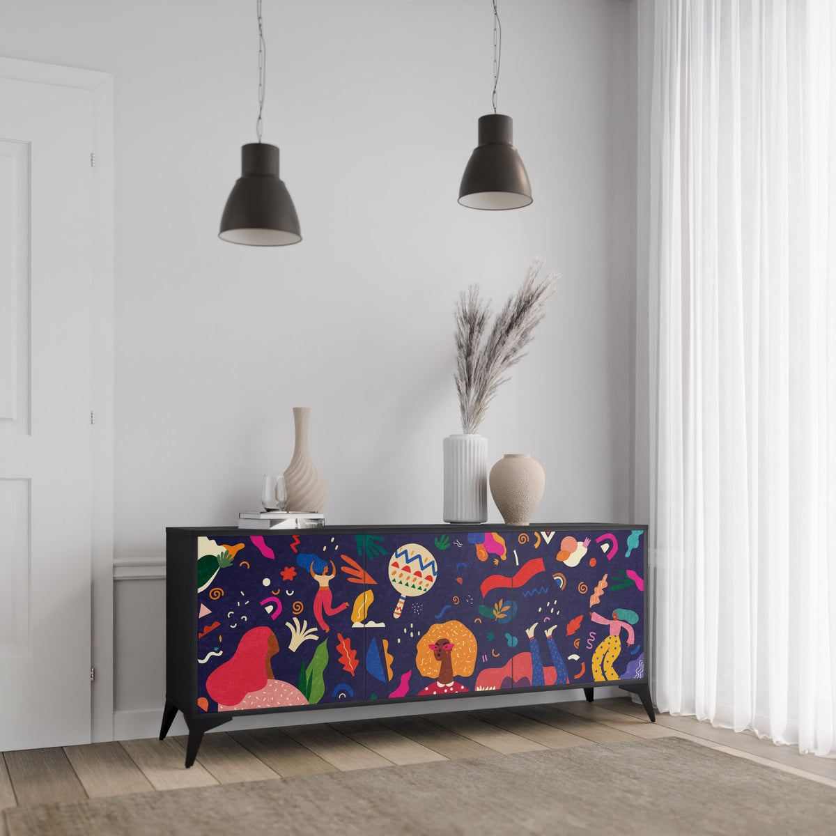 FESTIVE PLEASURES 3-Door Sideboard