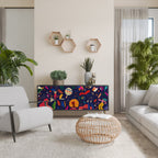 FESTIVE PLEASURES 3-Door Sideboard in Black Finish