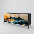 OMINOUS MOUNTAINS 3-Door Sideboard in Black Finish