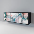 VELVET CROSSING 3-Door Sideboard in Black Finish