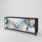 VELVET CROSSING 3-Door Sideboard in Black Finish