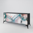 VELVET CROSSING 3-Door Sideboard in Black Finish