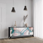 VELVET CROSSING 3-Door Sideboard in Black Finish