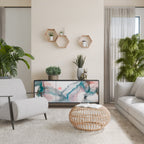 VELVET CROSSING 3-Door Sideboard in Black Finish