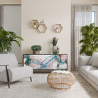 VELVET CROSSING 3-Door Sideboard in Black Finish