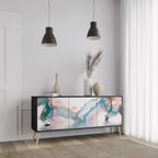 VELVET CROSSING 3-Door Sideboard in Black Finish