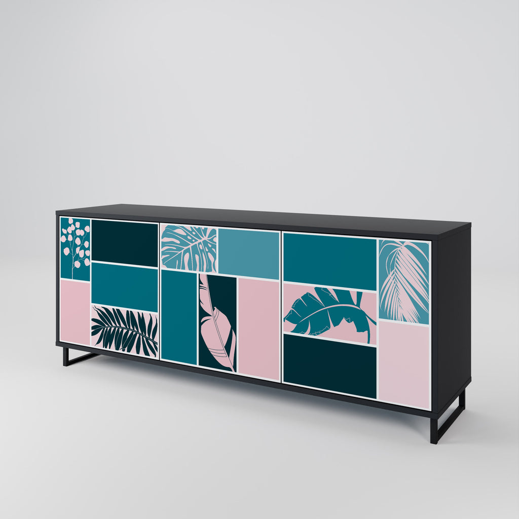 COMBINATION OF SHAPES 3-Door Sideboard in Black Finish