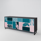 COMBINATION OF SHAPES 3-Door Sideboard in Black Finish