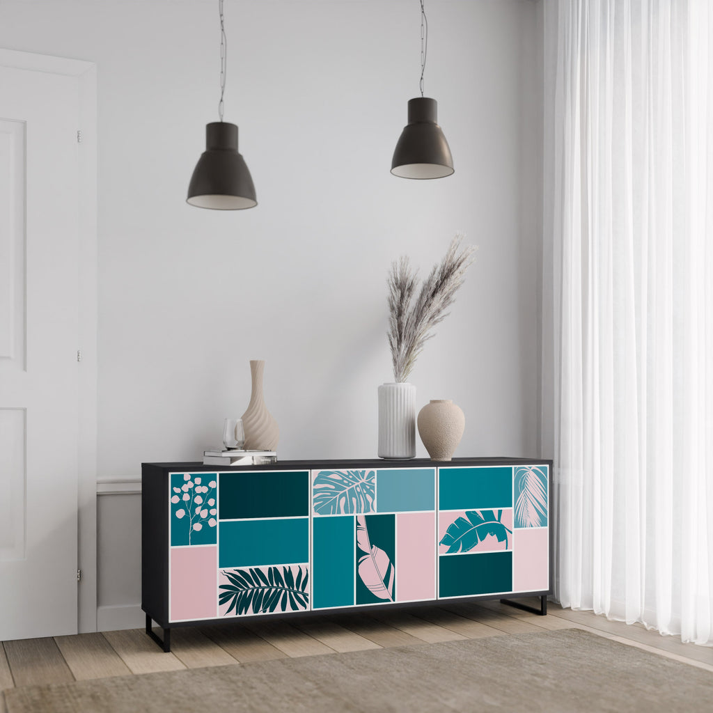 COMBINATION OF SHAPES 3-Door Sideboard in Black Finish