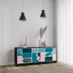 COMBINATION OF SHAPES 3-Door Sideboard in Black Finish