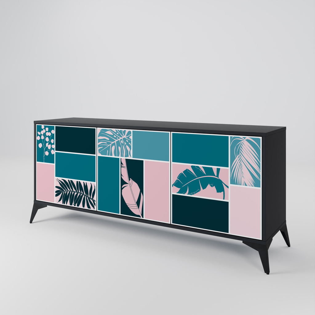 COMBINATION OF SHAPES 3-Door Sideboard in Black Finish