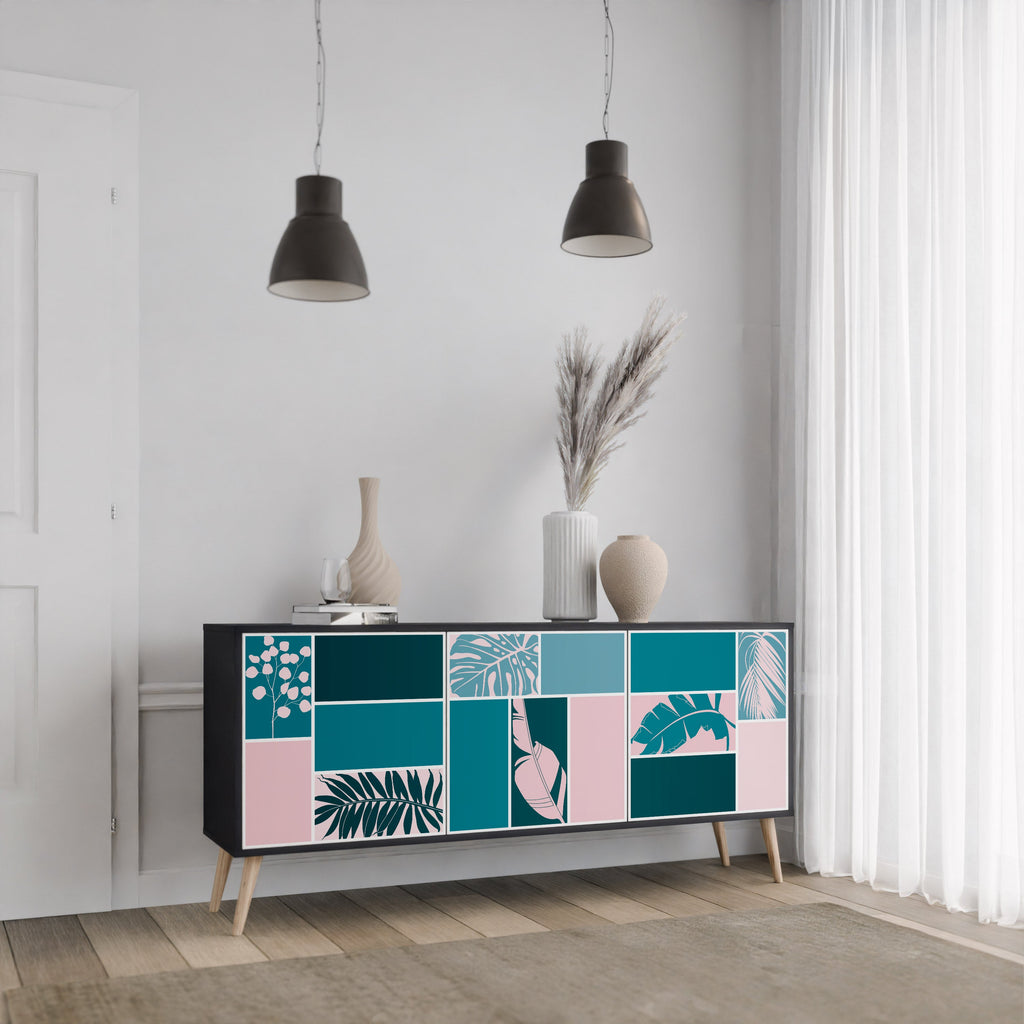 COMBINATION OF SHAPES 3-Door Sideboard in Black Finish