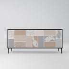 TROPICAL SHAPES 3-Door Sideboard in Black Finish