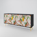 COCOA FRUITS 3-Door Sideboard in Black Finish