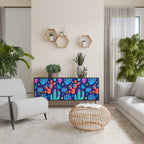 CACTUS VIBES 3-Door Sideboard in Black Finish