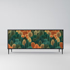 AUTUMN KALEIDOSCOPE 3-Door Sideboard in Black Finish
