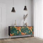 AUTUMN KALEIDOSCOPE 3-Door Sideboard in Black Finish
