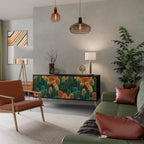 AUTUMN KALEIDOSCOPE 3-Door Sideboard in Black Finish