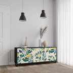 LEMON TREE 3-Door Sideboard in Black Finish