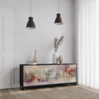 VEILED SUMMIT 3-Door Sideboard in Black Finish