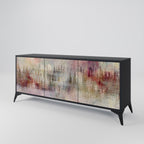 VEILED SUMMIT 3-Door Sideboard in Black Finish