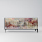 VEILED SUMMIT 3-Door Sideboard in Black Finish