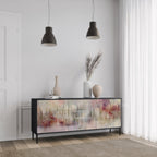 VEILED SUMMIT 3-Door Sideboard in Black Finish