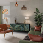 ROYAL GREEN Aparador de 3 Portas em Acabamento Preto