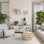 ELEGANT BOTANICS Aparador de 3 Portas em Acabamento Preto