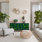 DESERT GREEN Aparador de 3 Portas em Acabamento Preto