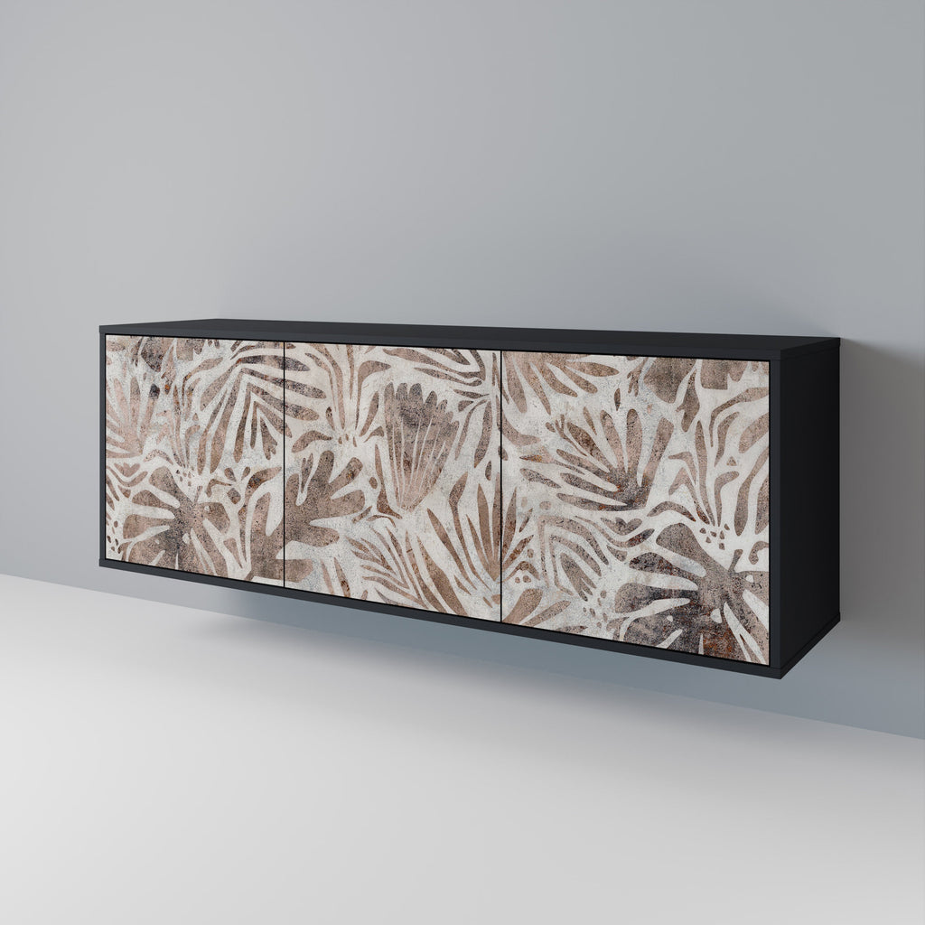 PASSING TIME 3-Door Sideboard in Black Finish