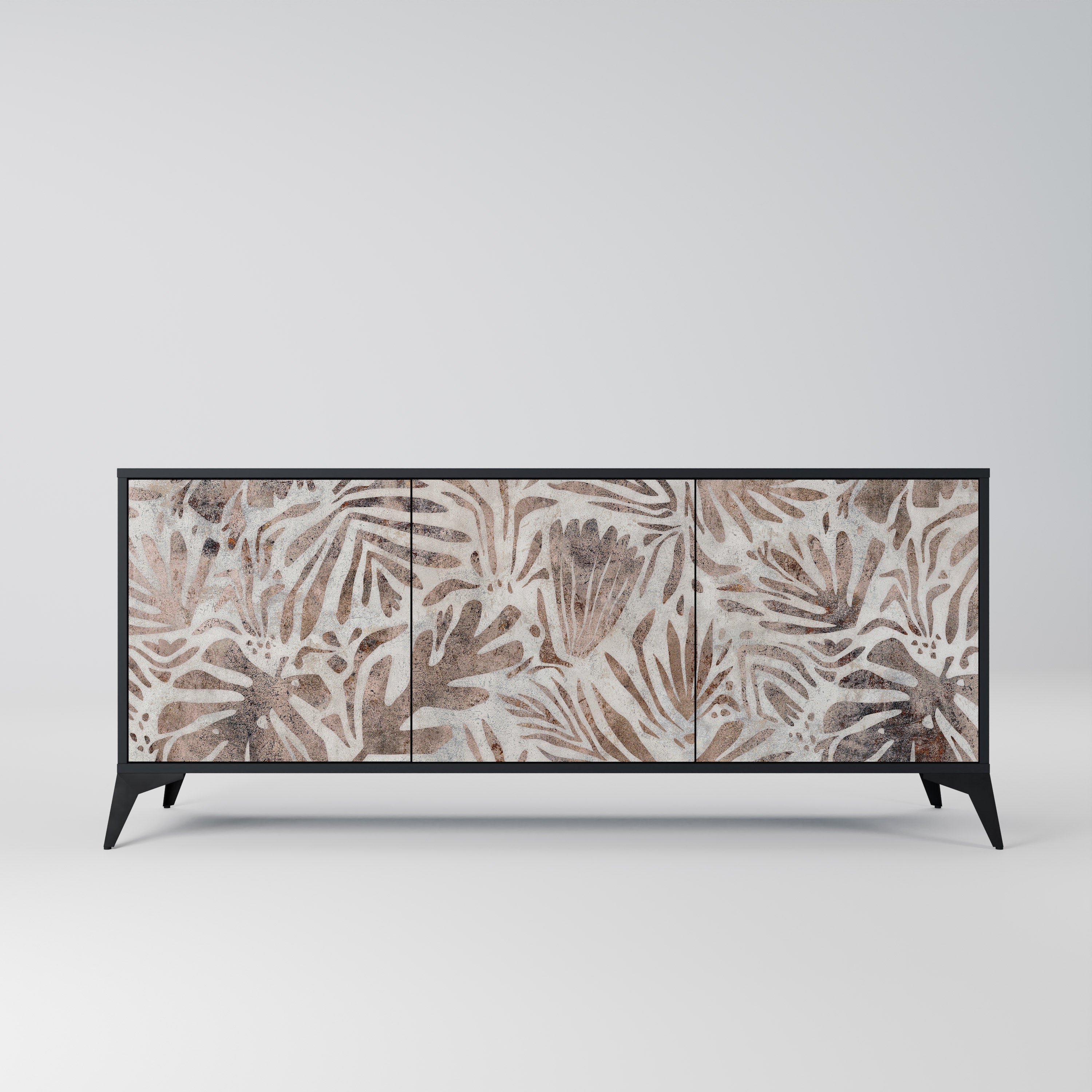 PASSING TIME Aparador de 3 Portas em Acabamento Preto