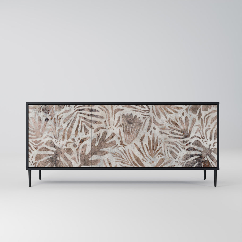PASSING TIME 3-Door Sideboard in Black Finish