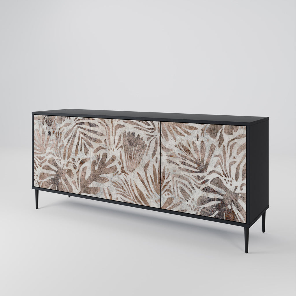 PASSING TIME 3-Door Sideboard in Black Finish