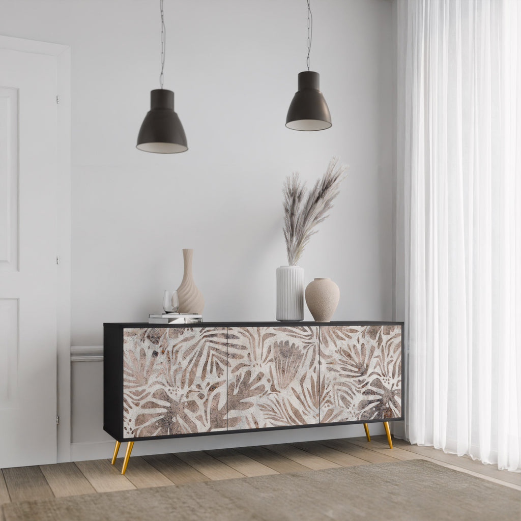 PASSING TIME 3-Door Sideboard in Black Finish