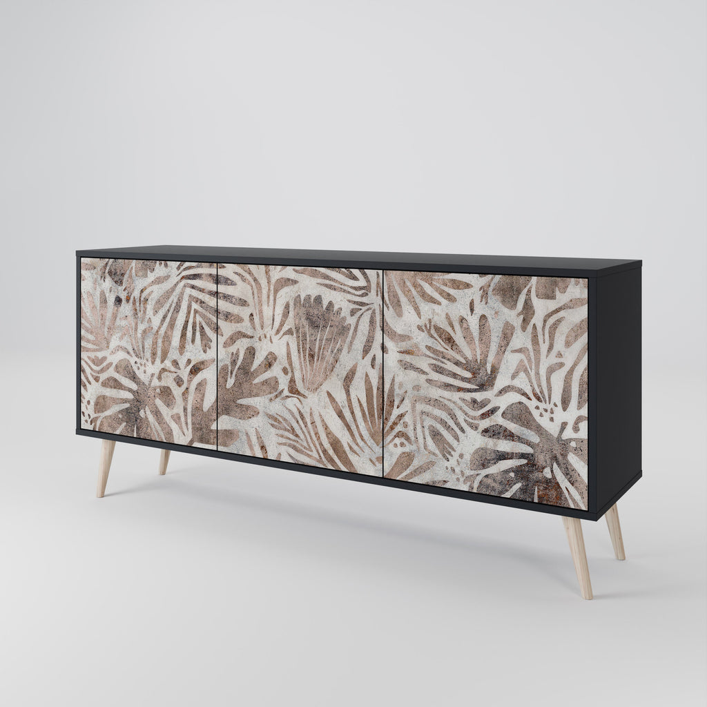PASSING TIME 3-Door Sideboard in Black Finish